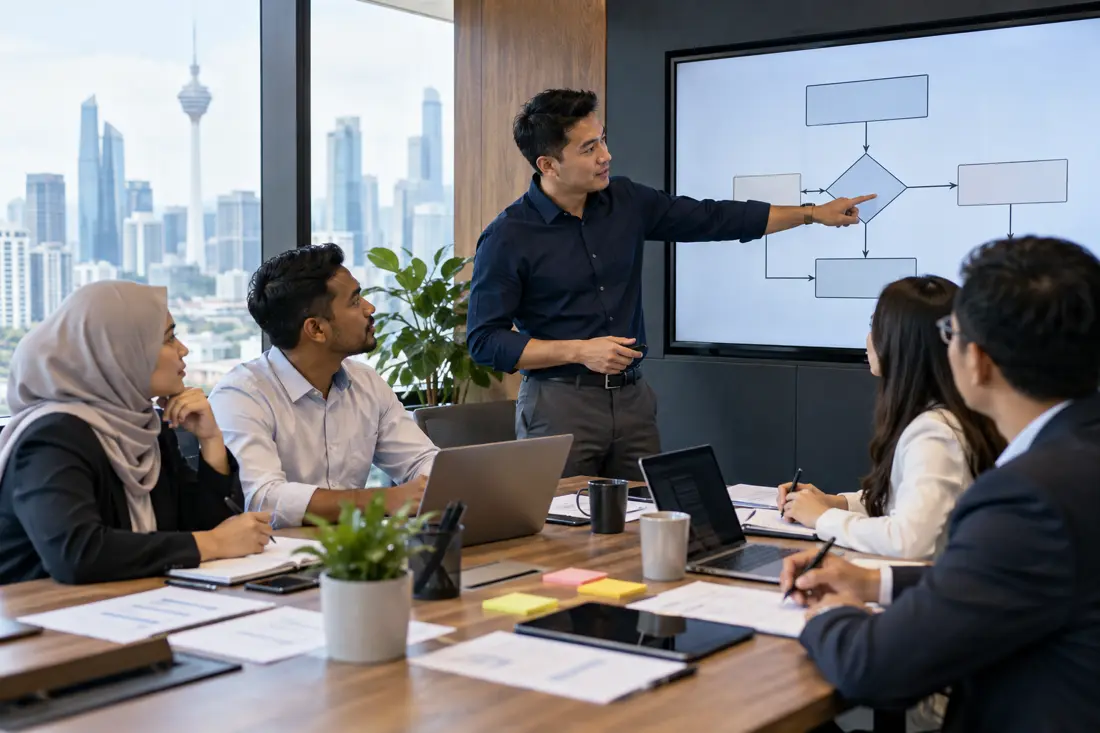 Business team planning digital transformation